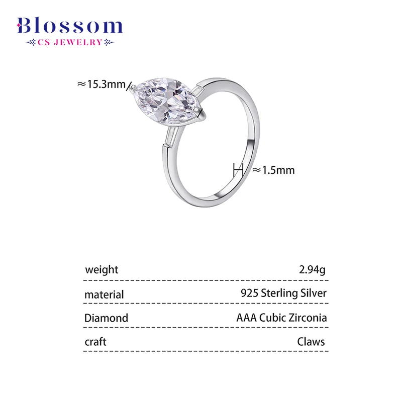 Alibaba Jewelry Ring Manufacturer Pear Shape Aaa Cubic Zirconia Waterproof Ring