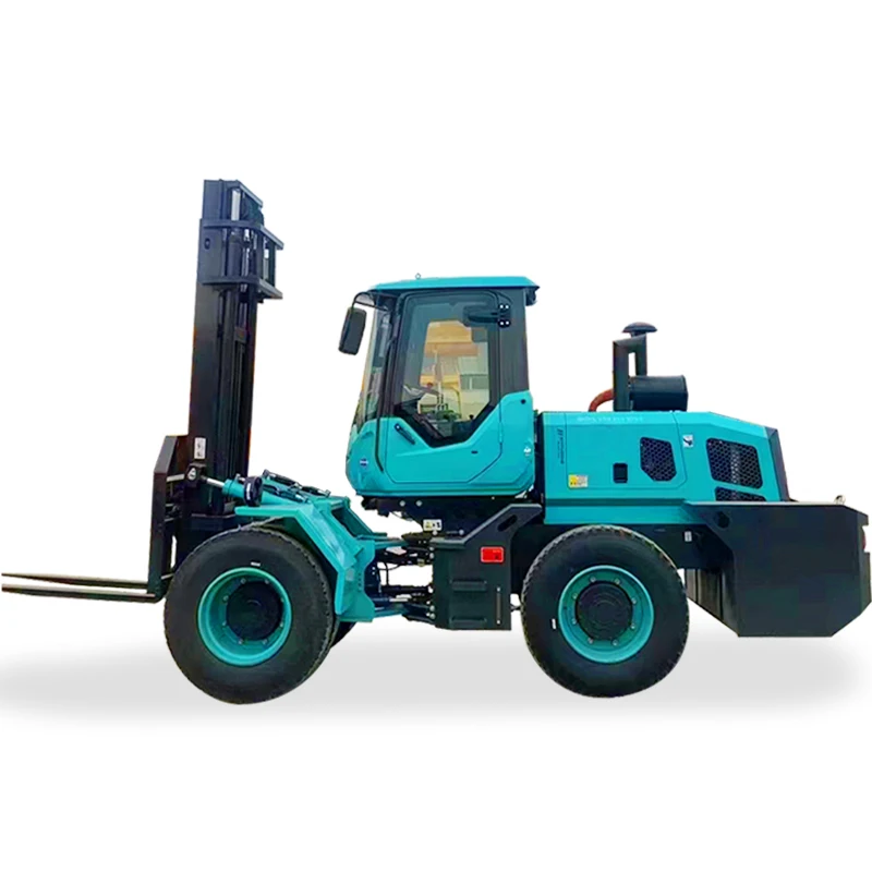 All Terrain forklift 6 ton Wheel Diesel Forklift with  Rated Load Wheel forklift