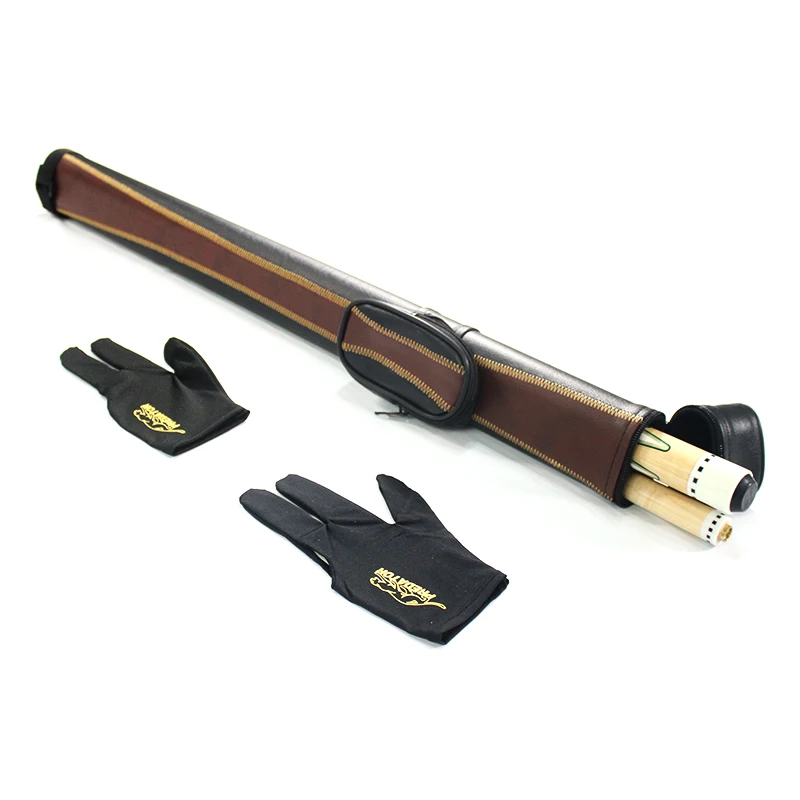Cheap price billiard accessary kit 1/2 pool cue+cue case+ billiard gloves for sale