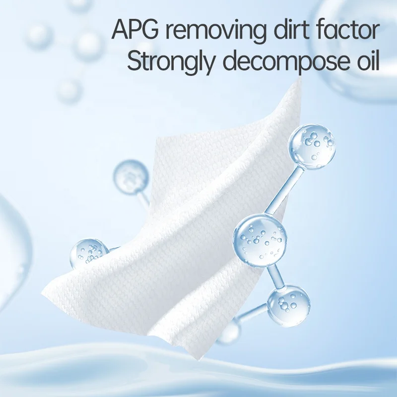 OEM household large capacity pearl pattern nonwoven fabric and APG wet tissue cloth wipes for kitchen