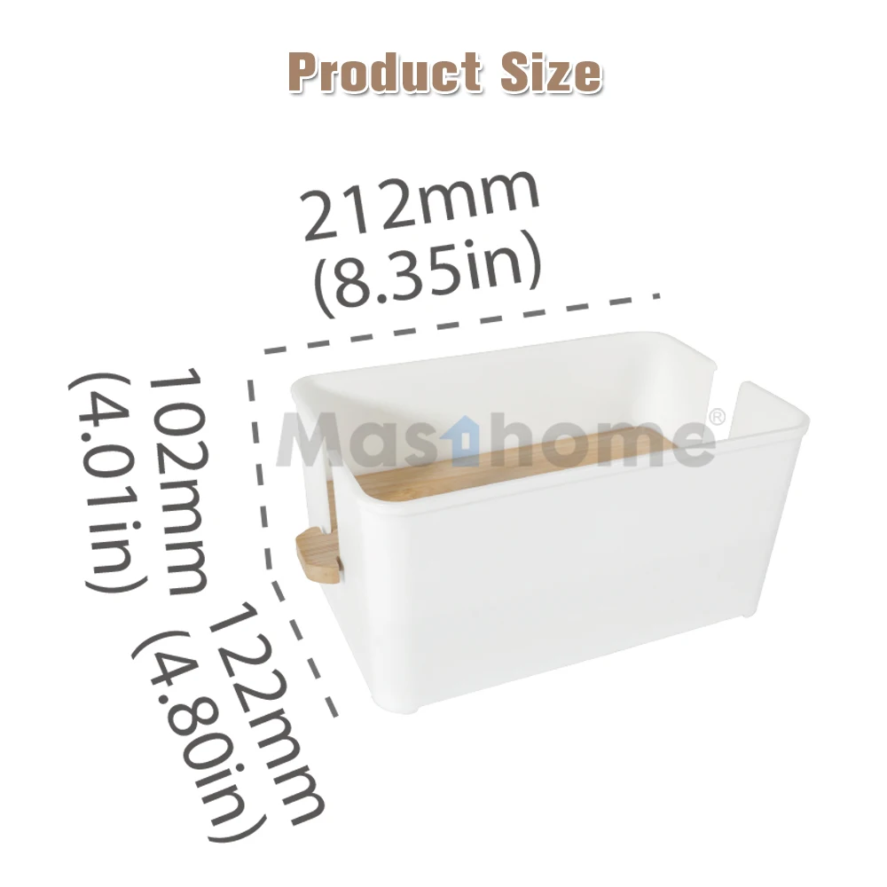 Masthome Wholesale OEM Eco Friendly Natural Square Custom Printed Tissue Box Napkin Holder Tissue Holder For Kitchen