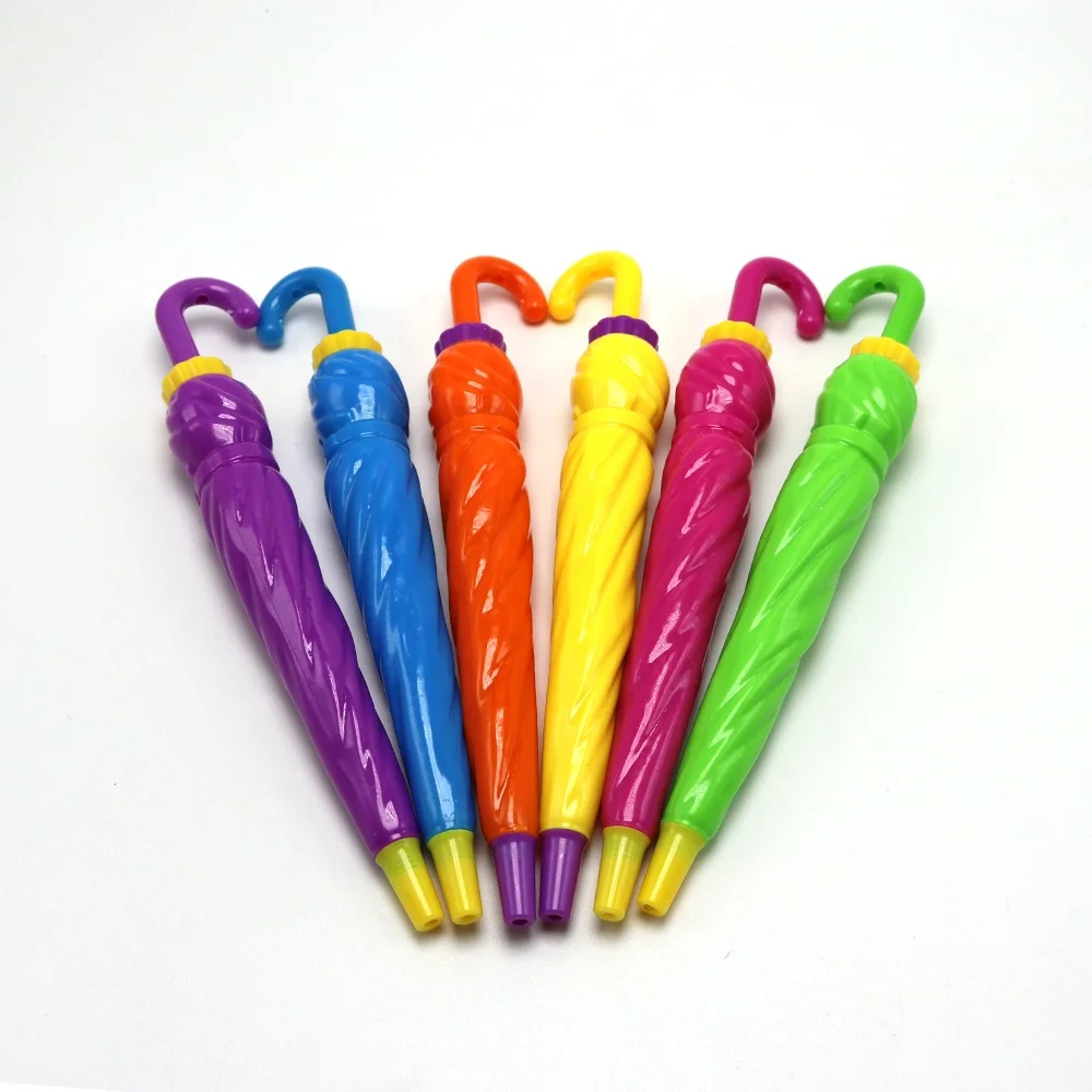 Hot sales creative  novelty customized Logo advertising umbrella shaped ballpoint pen for kids student