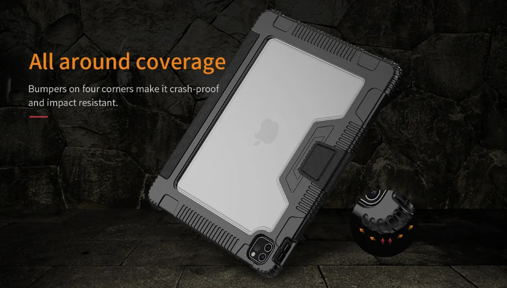 
NILLKIN Foldable Laptop Case with Pencil Holder Laptop Case with Stand for Ipad Pro 12.9 Leather Case 