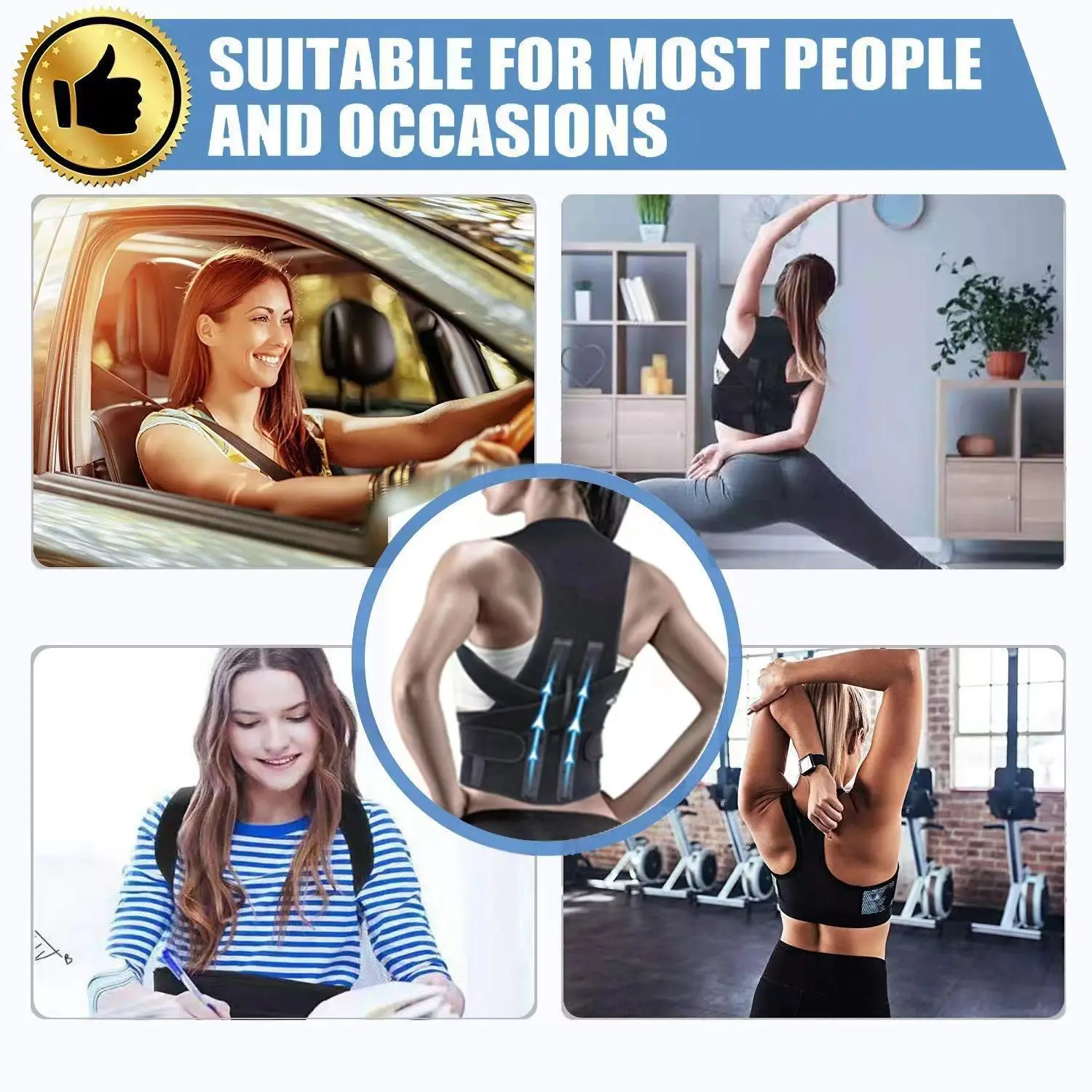 Back Waist Support Belt Posture Corrector  Lumbar High Quality Male Corset For Posture