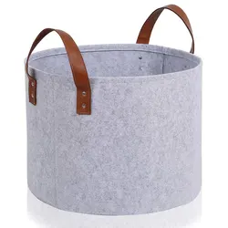 Custom Wool Felt Storage Baskets Dirty Clothes Toys Storage Bag Home Toy Book Folding Laundry Basket felt storage box