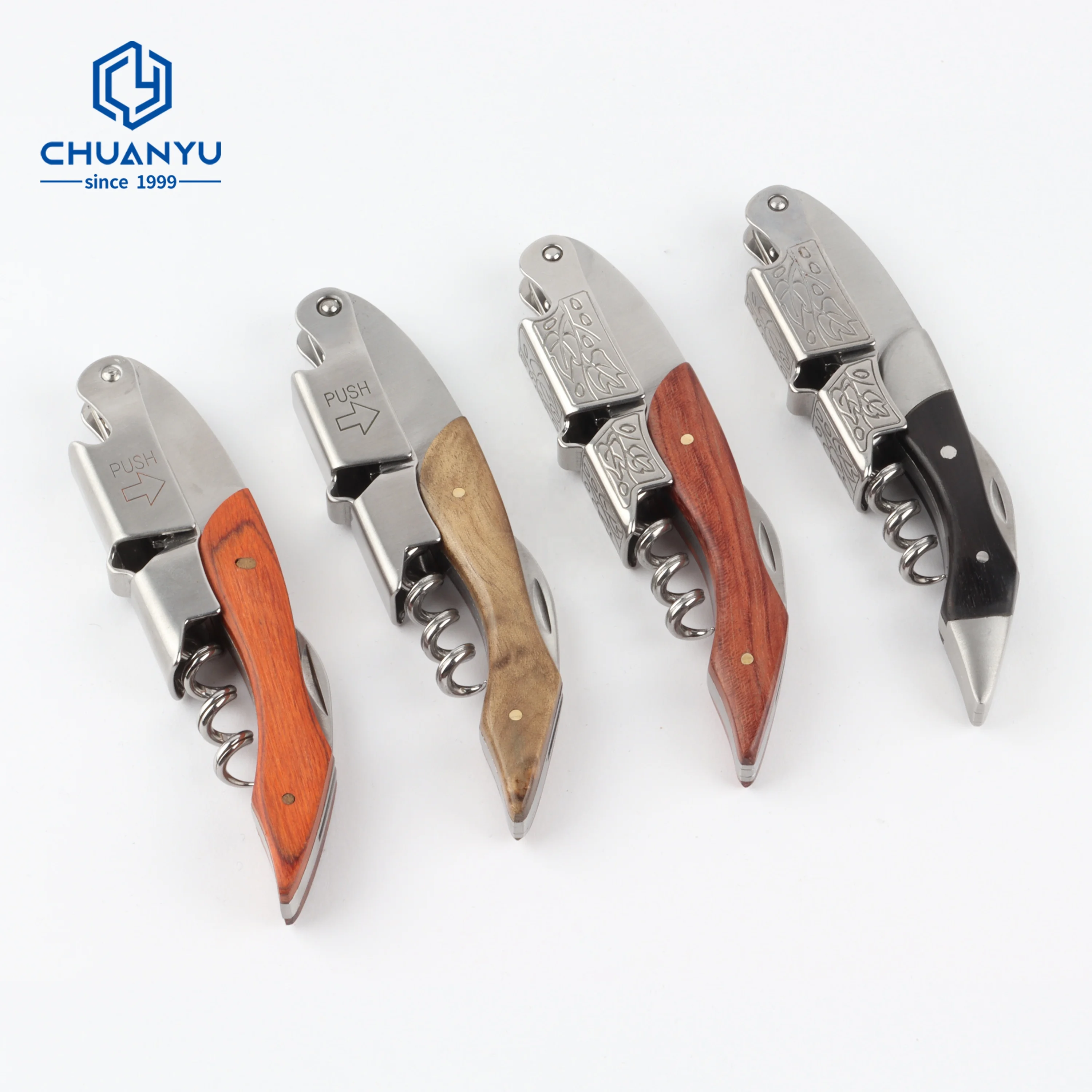 High Quality Server Friend Bottle Opener Murano Durand Wine Premium Stainless Steel Black Metal Lever Bottle Opener