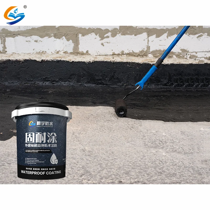 Polymer Cement Based Thick Elastomeric Waterproof Rubber Outdoor Concrete Roofing Roof Wall Water Insulation Coating Paint