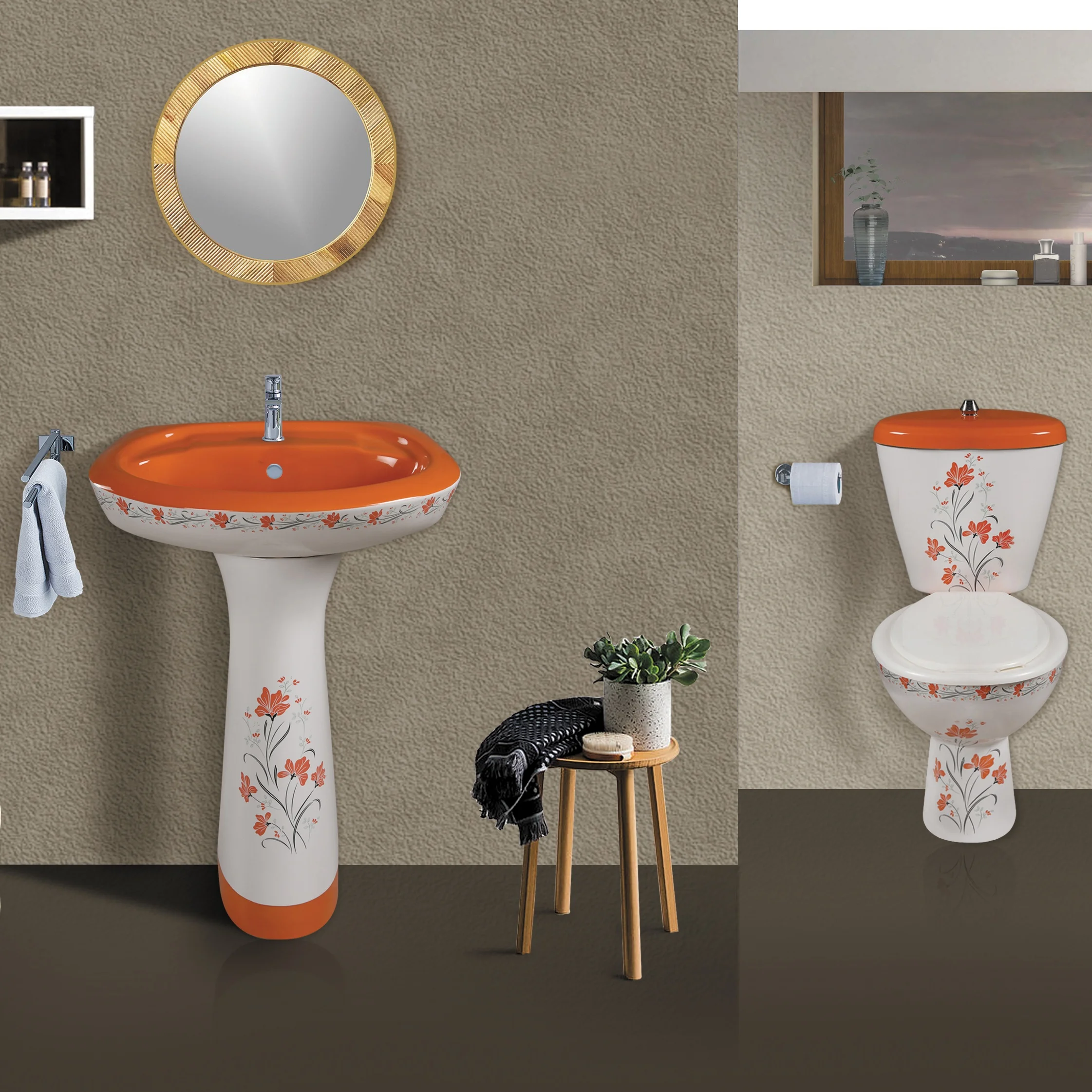 
DESIGNER ITALIAN TOILET BATHROOM SET 