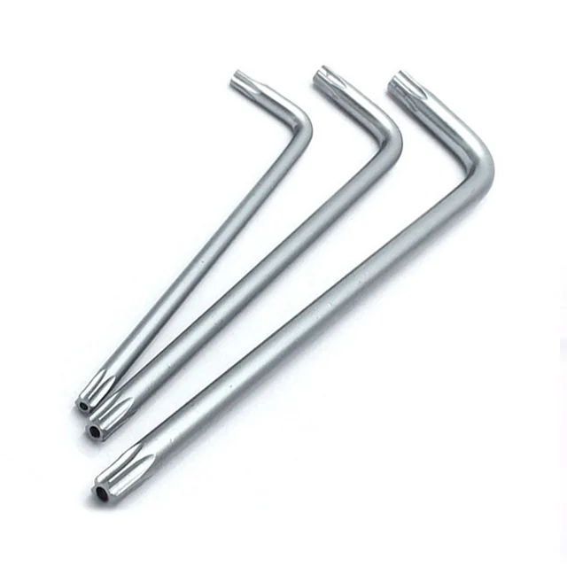 Factory customized galvanized allen key wrench 1.5mm 2mm black T10 T20 Torx Wrench