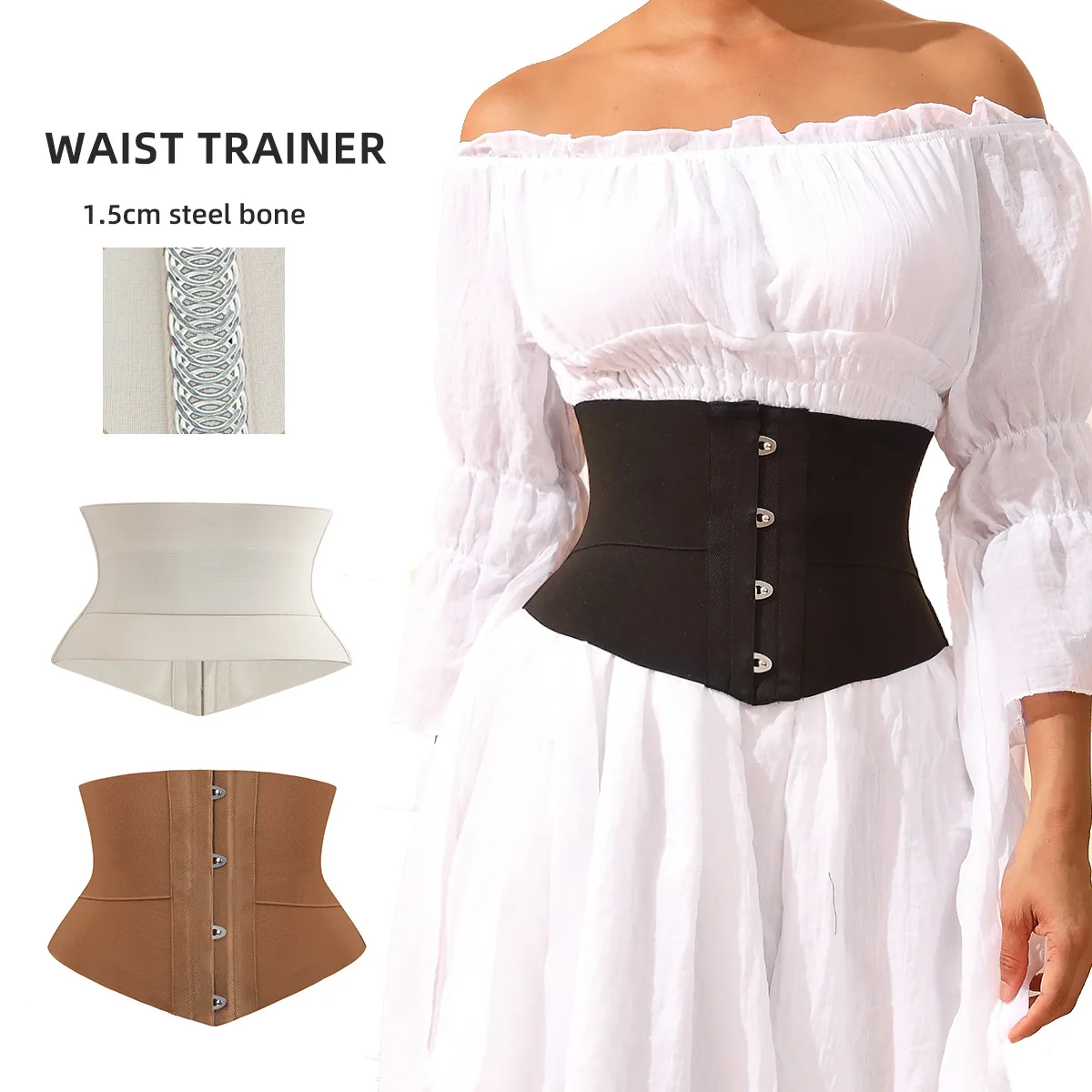 New Steampunk Steel Boned Corset Women Sexy Waist Slimming Body Shaper Sheath Girdle Waist Corset