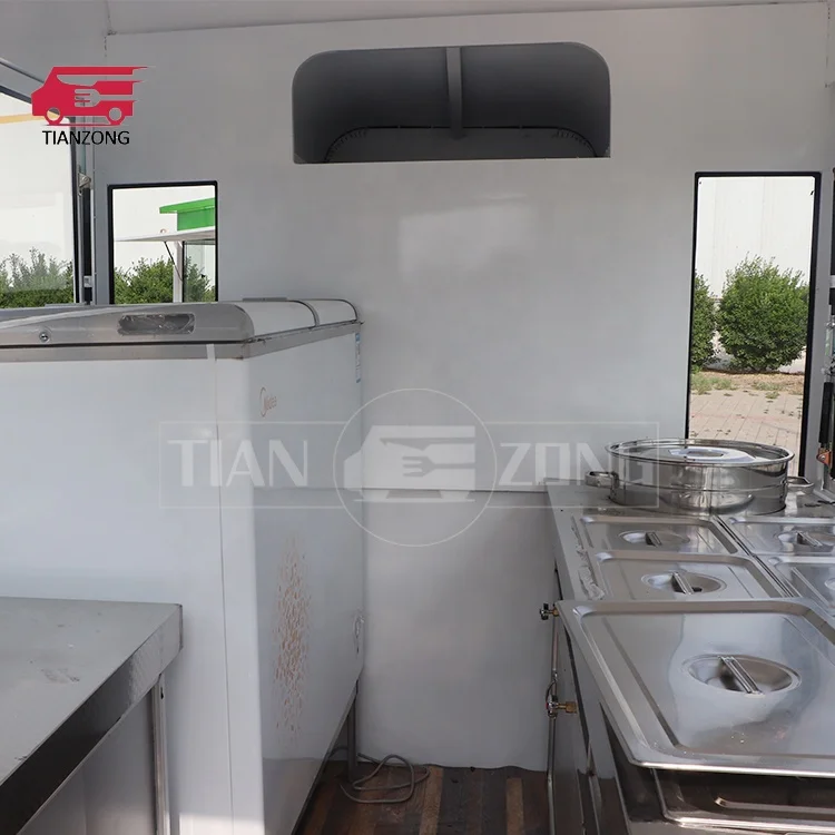 TIANZONG R8 electric tricycle food truck vegetable food trailers full equipped fruit piaggio ape electric tricycle food cart