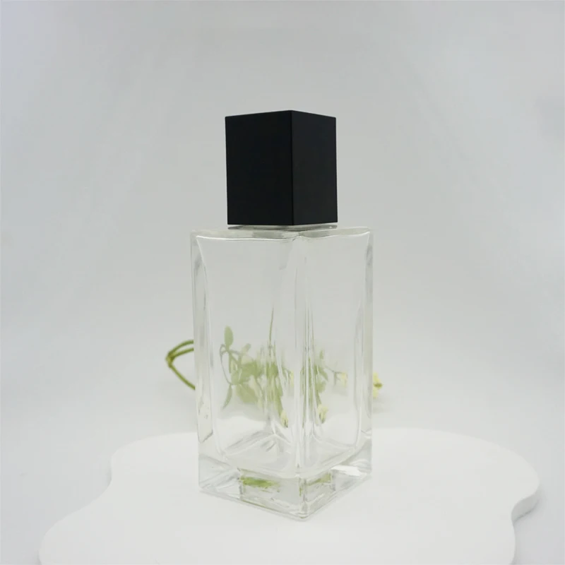 High Quality Simple Design Black Square 15mm ABS Perfume Lid for Glass Bottles