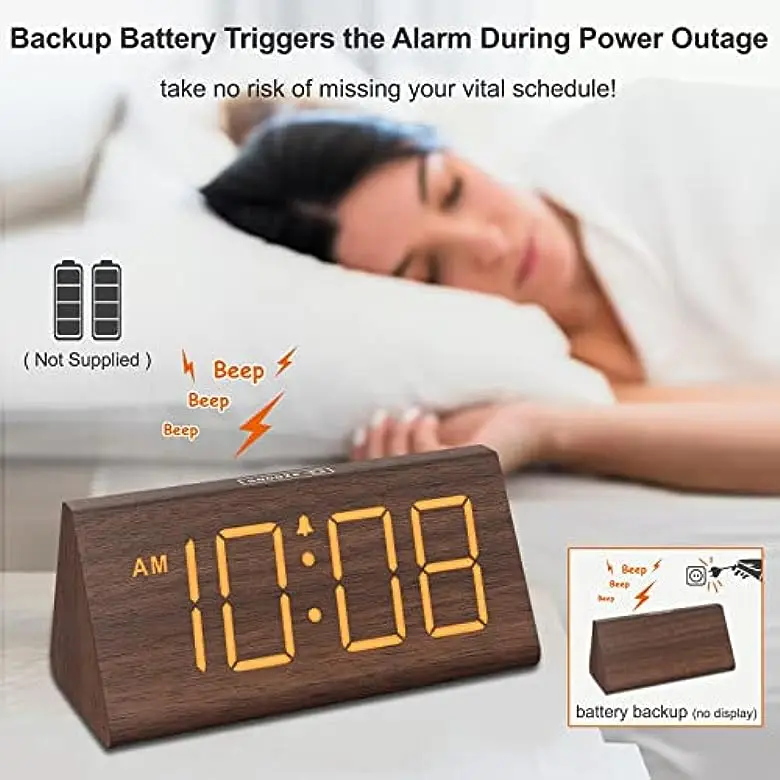 Projection Alarm Clock Digital Snooze Function Backlight Wall Desk Table Clock With Time Projection
