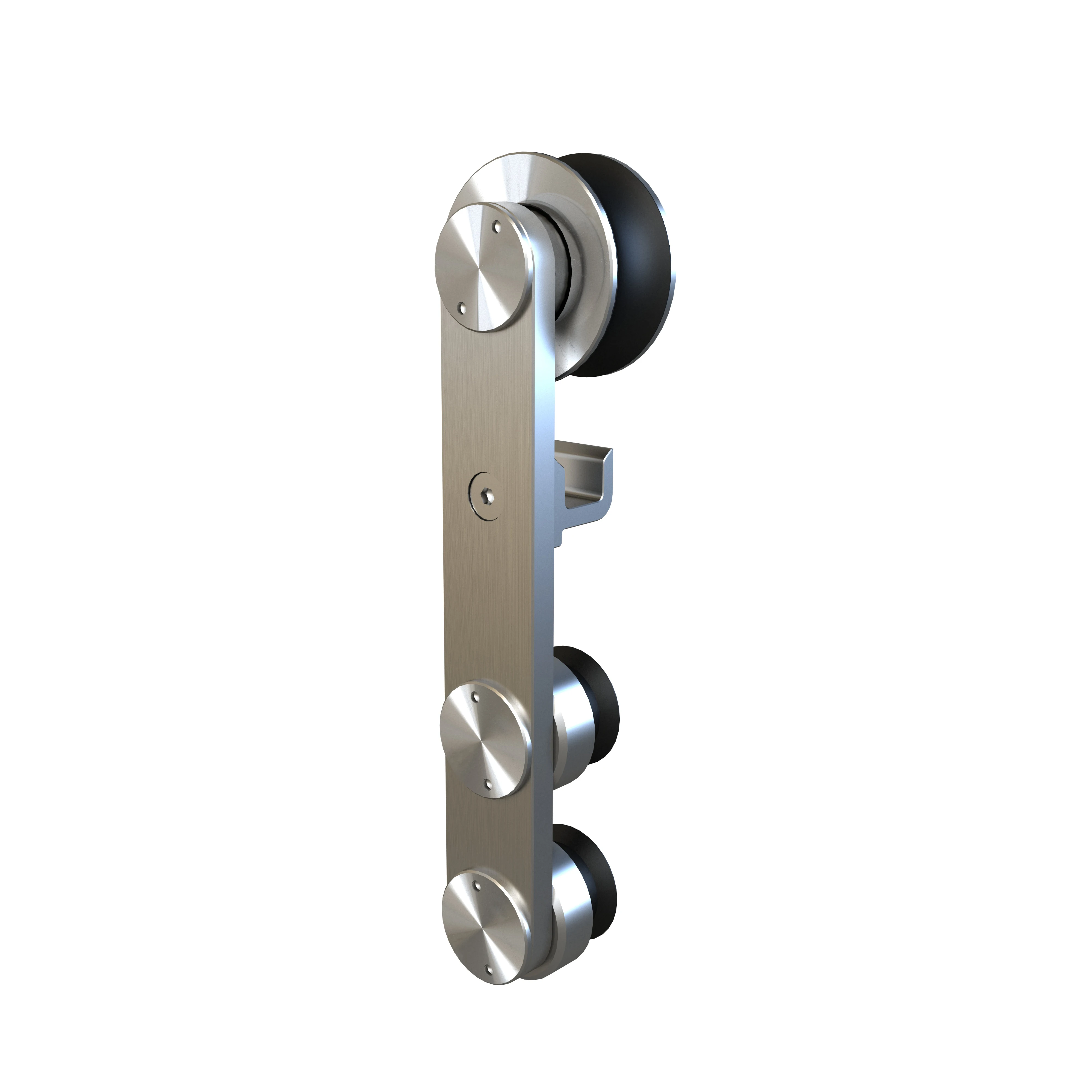 High quality Stainless Steel Front Mounting Sliding Barn Door Hardware for 8mm to 12mm Glass