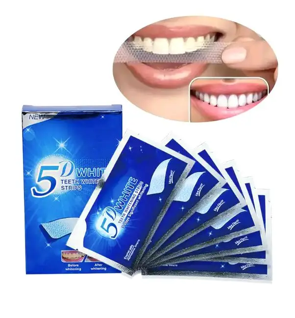 5D Gel 7 Pairs Teeth Whitening Strips White Tooth Dental kit Oral Hygiene Care Strip
