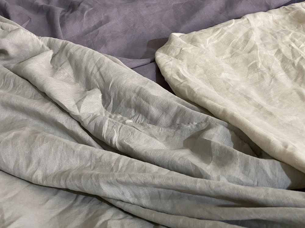 Reactive Dyed Eco-friendly Stock Natural Breathable Linen Fabric Large Extra Wide 280cm Washed Curtain Bedding Linen