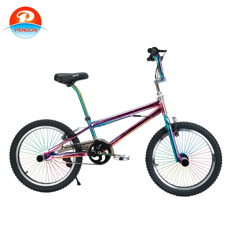 Pengchi factory wholesale 20 inch bicycle high carbon steel plated frame bicycle single speed adult competitive BMX