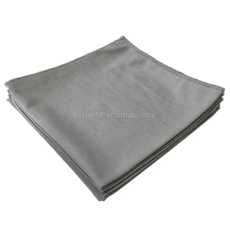 Китай, оптовая продажа, полотенце для мытья автомобиля без ворса, 16x16 300 г/м2, микрофибра, салфетка для мытья стекол, хромированный экран