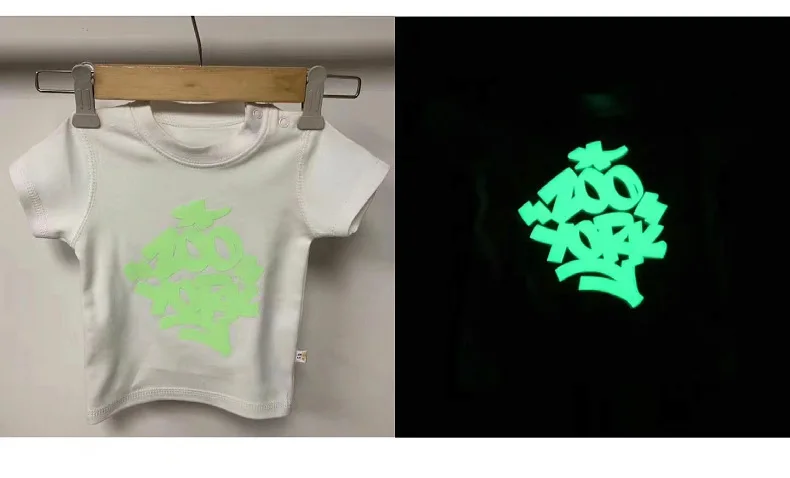 Glow In The Dark Pu Htv Luminous Fruit Green Vinyl For Textile Pattern Heat Transfer Dtf Energy Luminescent Material