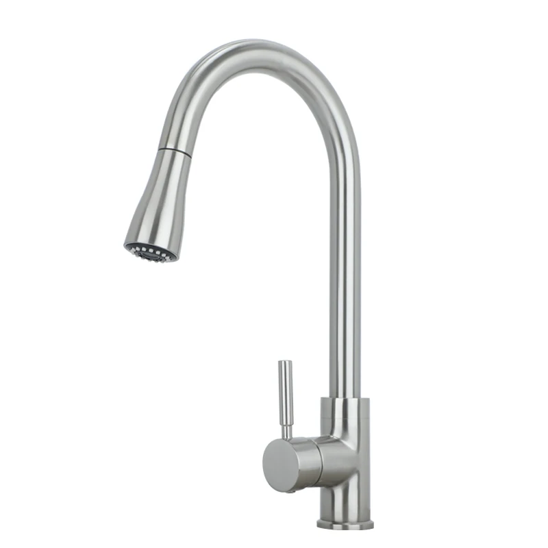 Lusa Modern High Arc with Single Handle and Pull down Sprayer Ceramic Valve Core Taps for Home or Office Kitchen Faucet