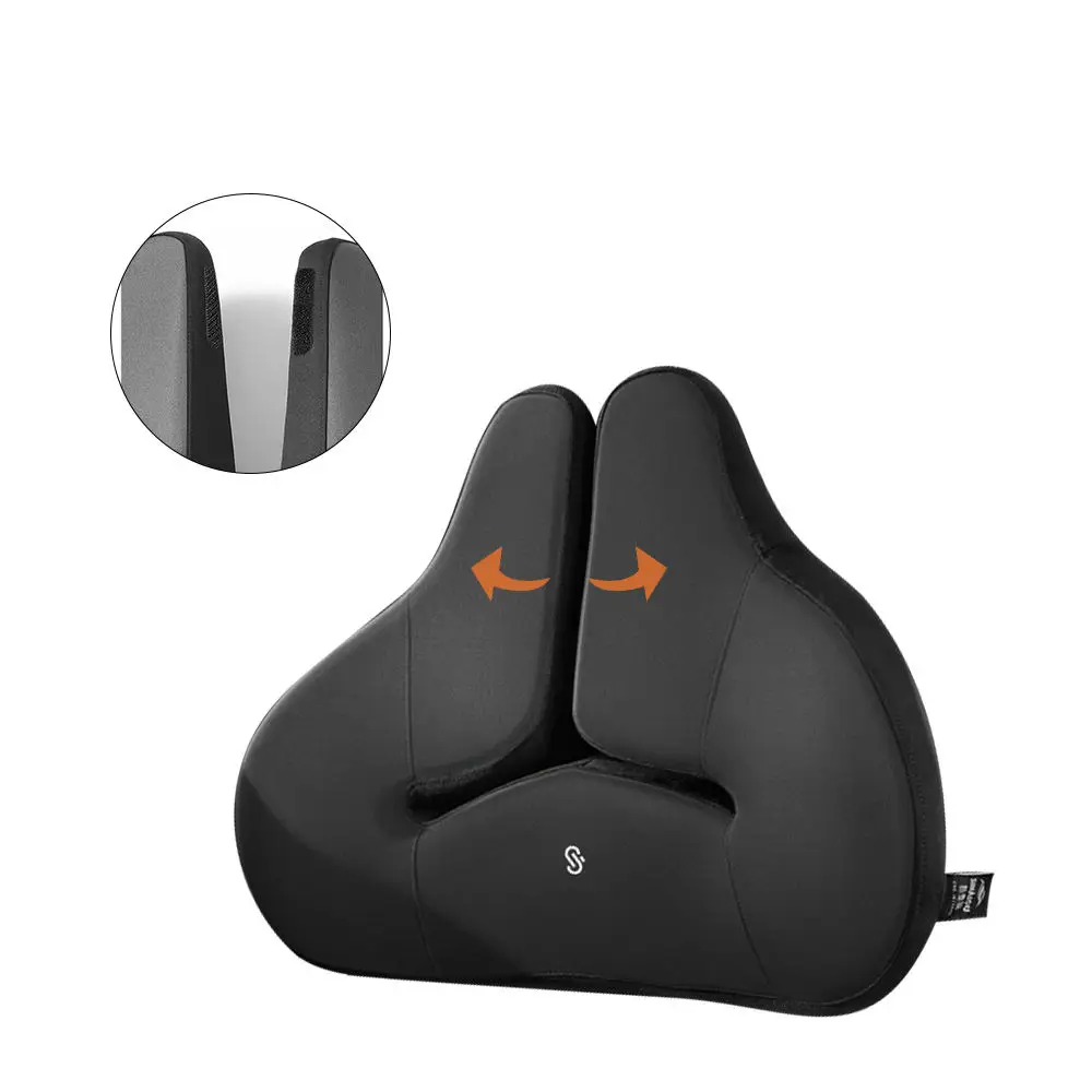 Portable Orthopedic Ergonomic Back Pillows Lumbar Support Gel Office Chair Seat Cushion Memory Foam Lumbar Cushion