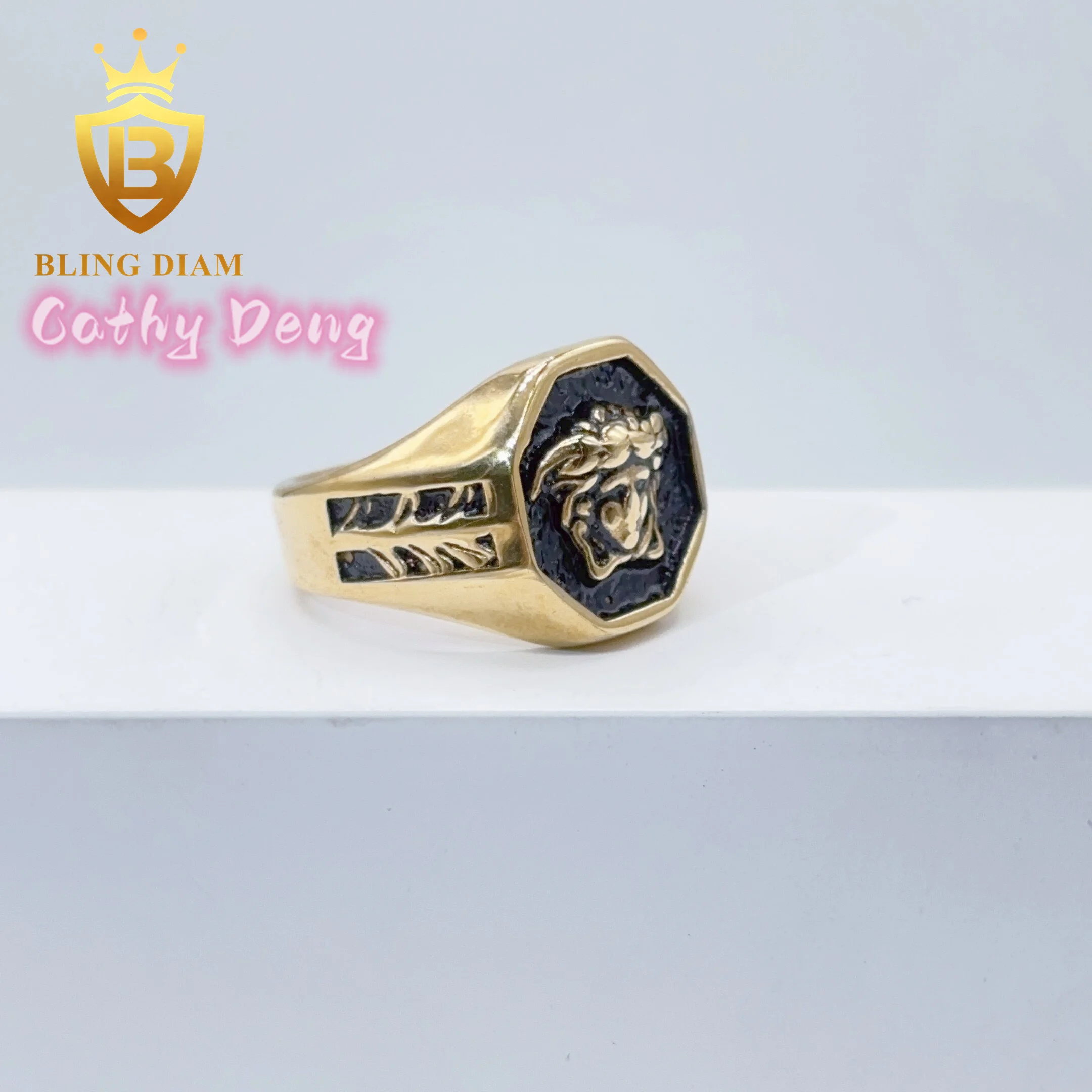 Hot Selling Greek Mythology Ring Wholesale Price 316L Stainless steel Hip-hop Medusa Ring For Men Women