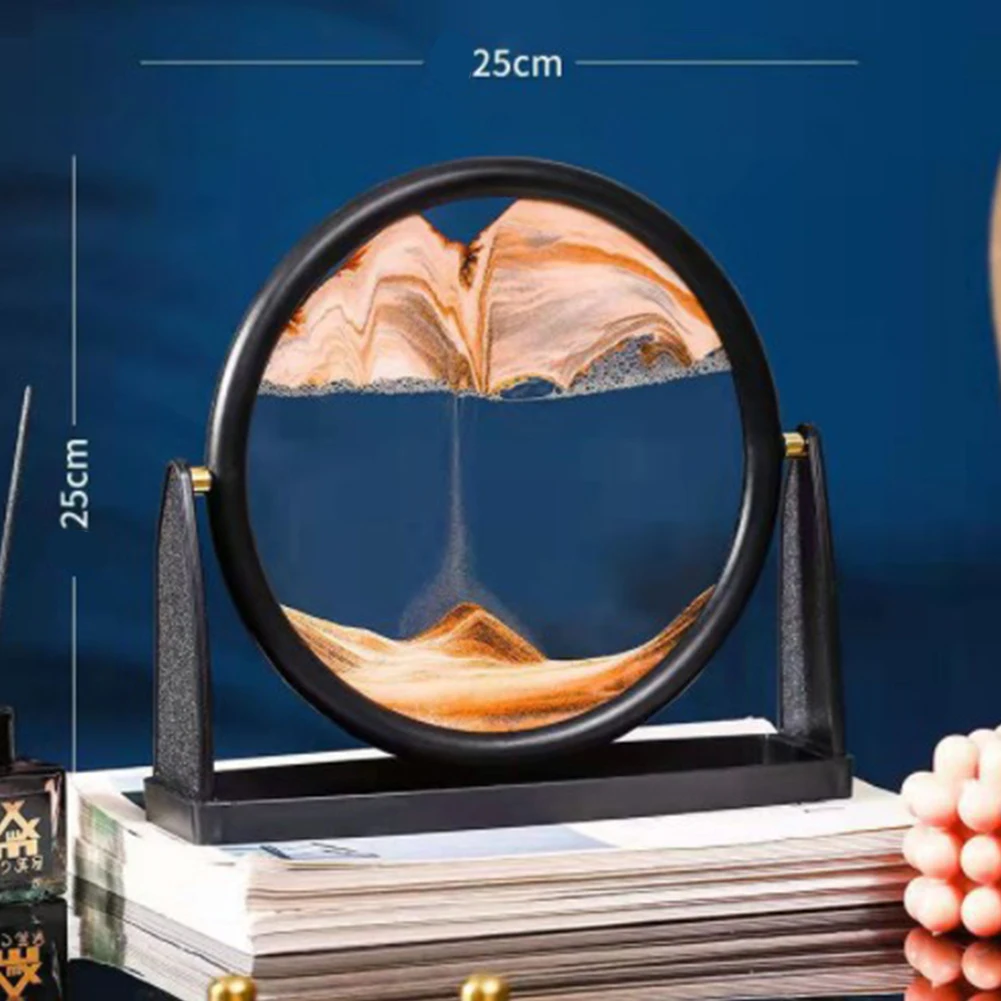Квадратная картина с движущимся песком 3d украшение для гостиной дома и офиса 10 дюймов