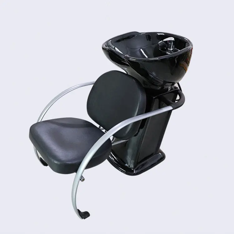 Backrest PU Leather Hair Washing Tool High Quality Salon Furniture Barber Chair Hair Washing Station Shampoo Chair