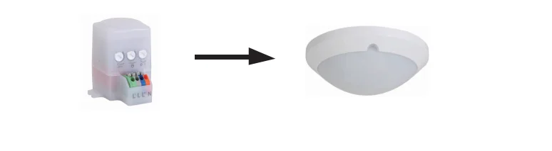 PDLUX PD-MV1017B Hi-precision Digital Microwave Human Motion Detector Switch Sensor For Light Control