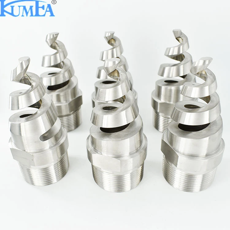 Boat Vessel Dust control cooling tower Stainless steel SS umbrella spraying helix screw helical spiral nozzle