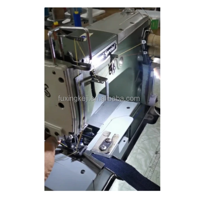 Used japan kansai special 1702p 2 needle flatbed coverstitch machine making belt loop machine with auto trimmer for jeans