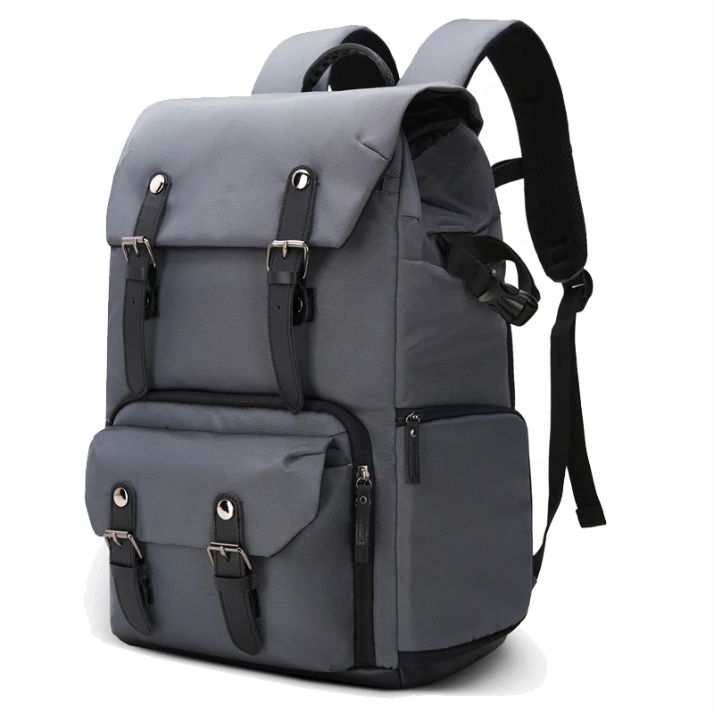 antitheft travel waterproof laptop bag slr dslr tote storage vintage stylish pu leather camera backpack