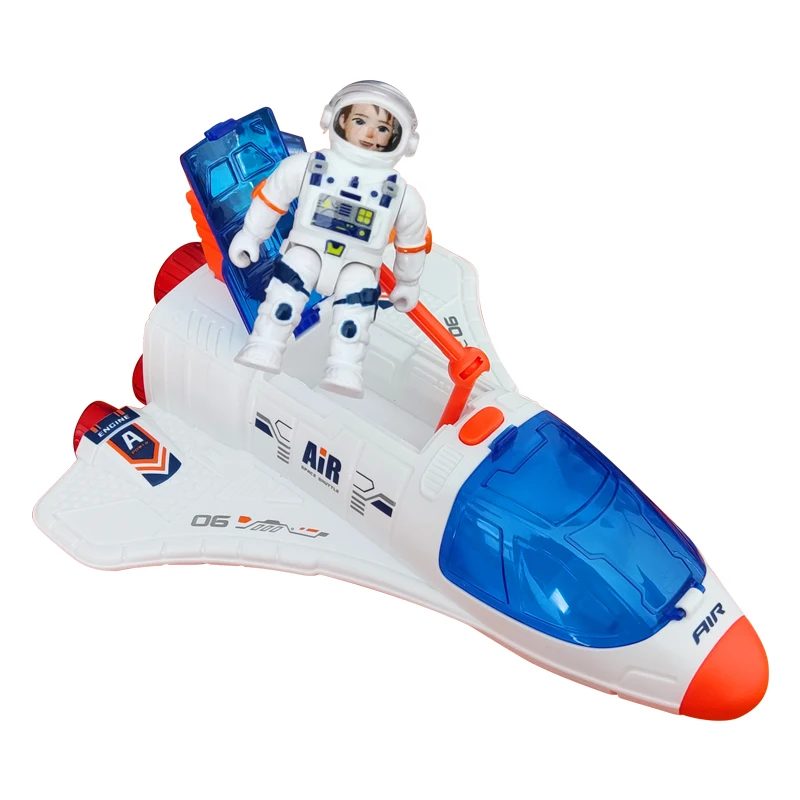 Children Gift Educational Light Sound Spaceship Model Toy with Astronaut Space Shuttle Model Toy