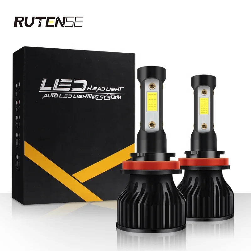 RUTENSE super bright X7 4 Sides LED Car Lights H11 S2 X6 S4  LED Headlight bulbs H7 LED Light 9005 9006 H4 LED Headlight