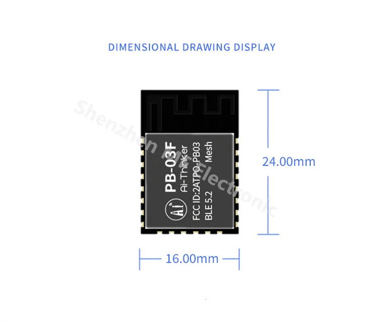BLE 5.2 PB-03F PHY6252/SSOP24 Bluetooth Board Module 5.2 2.7V 3.6V with On-board Antenna