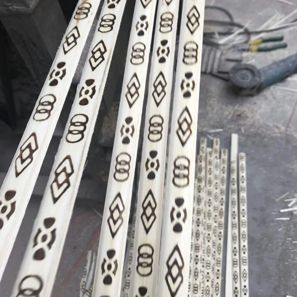 Recon White Embessed Wood Moulding Hot Press Wood beading