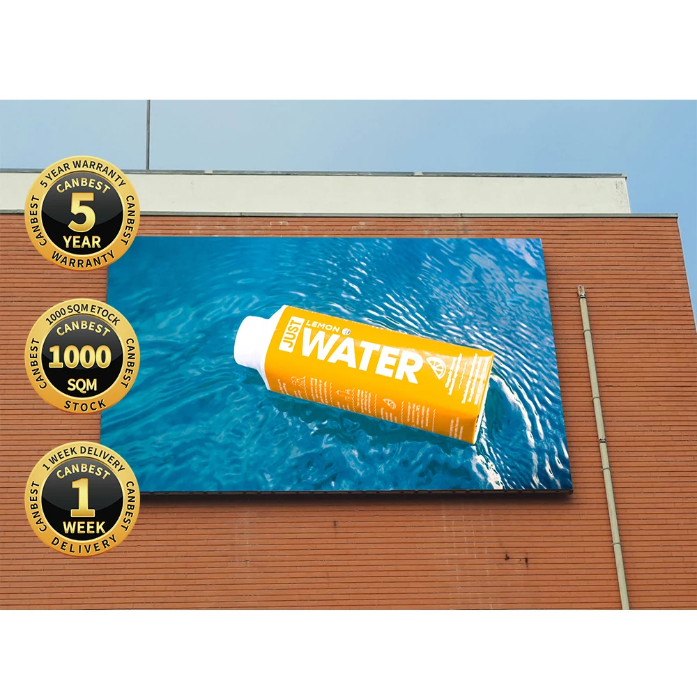 Full Color Billboard Screen 4x3 Large Pole Saudi Arabia 4x3m Curved 960x960 P10 In Nigeria Banners Led Display Cabinet Outdoor