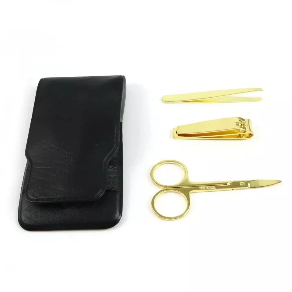 Customized manufacturing stainless steel 7pcs manicure pedicure nail care clippers tool set in folding case