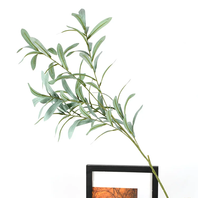 Wholesale simulation 6 fork 10 fork olive branch wedding decoration accessories placed living room artificial tree olive leaves