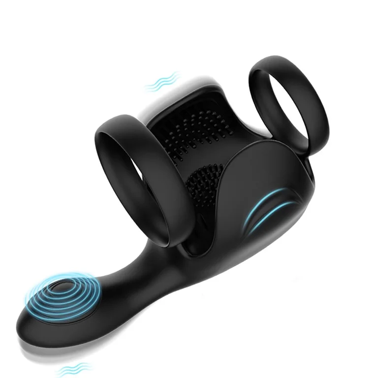 automatic electric penis ring 10 frequencies vibration scrotal bag sperm locking device sex toys for male