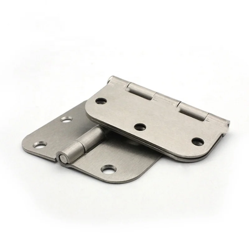 Hardware accessory 304 Stainless Steel iron metal window round corner spring door hinge flush hinge for wooden door