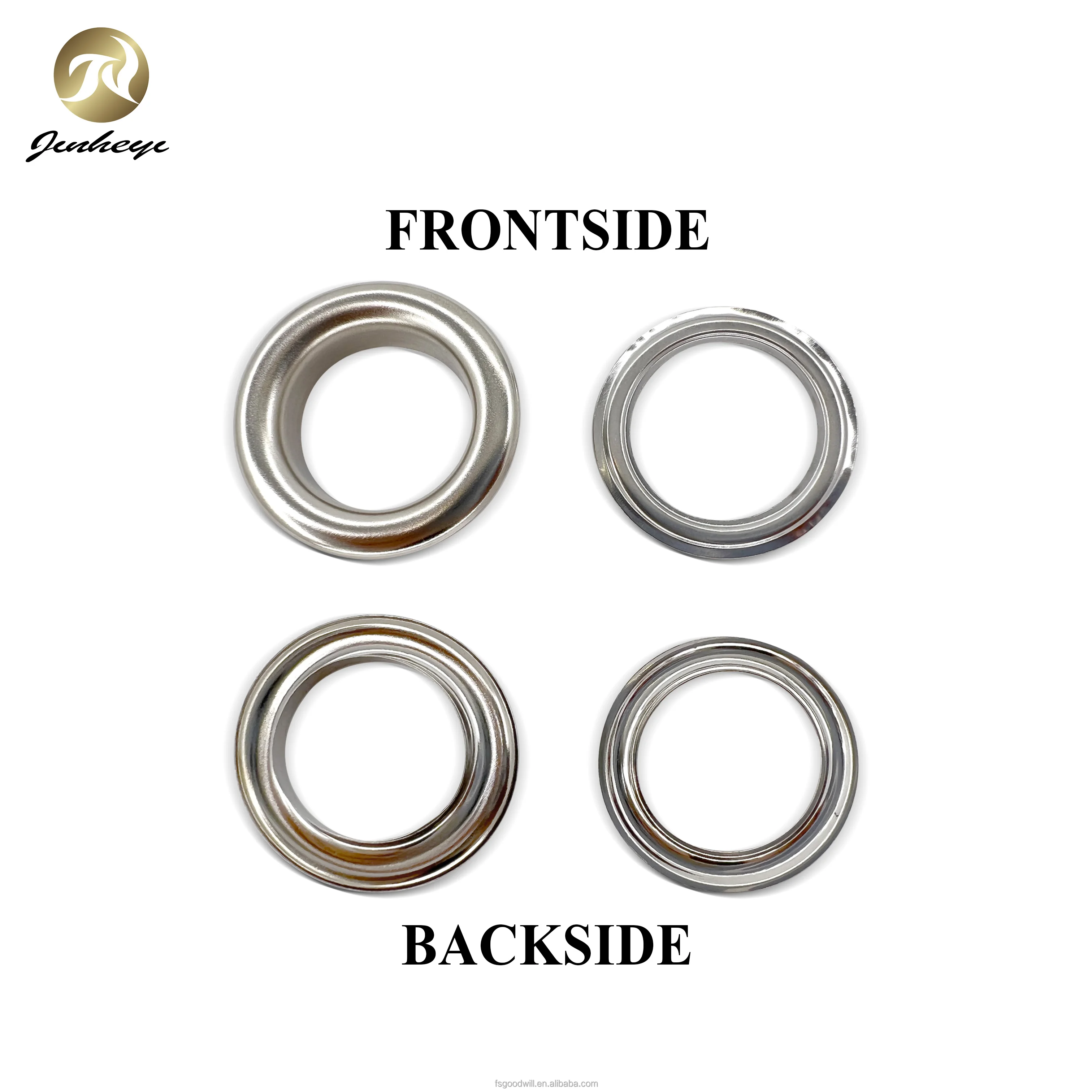 All Size 1.5-40 MM Inner Size Metal Eyelets Brass Material Eyelets Silver Color For Leather Belt Shoe Clothing