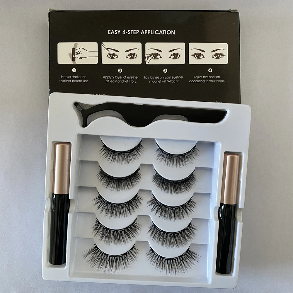 The New Listing Black Fiber Beautiful Appearance Eyelashes Magnetic for Eye