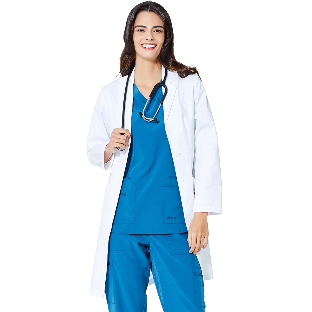 ANNO Unisex Designs Cotton Dust Doctor Medical Lab coat Resistant White Lab Coat Lab Coat Designs