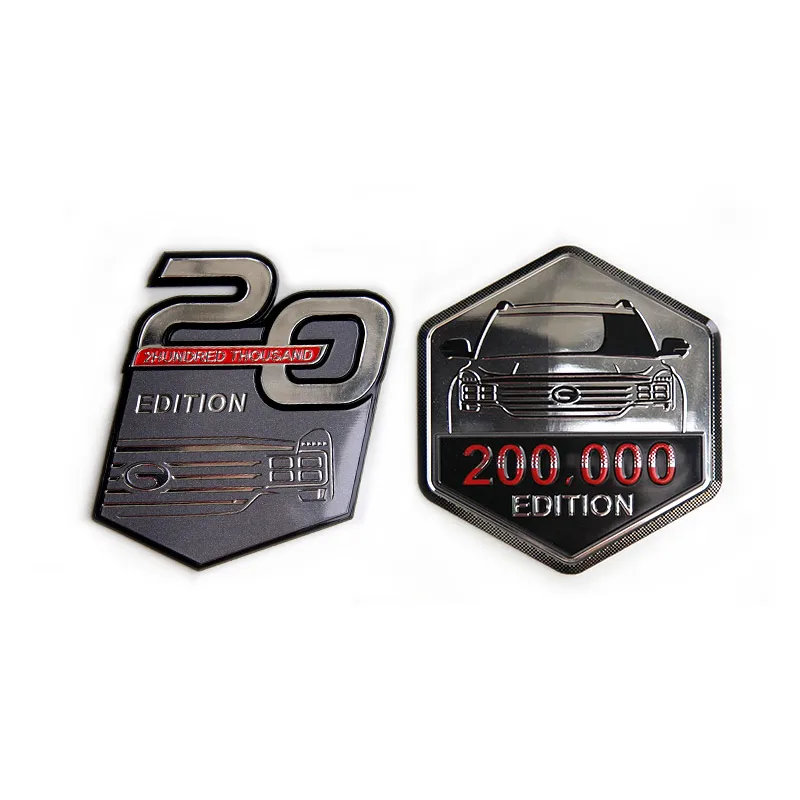 High quality custom 3d car stickers ABS chrome car badges car logo with 3m adhesive