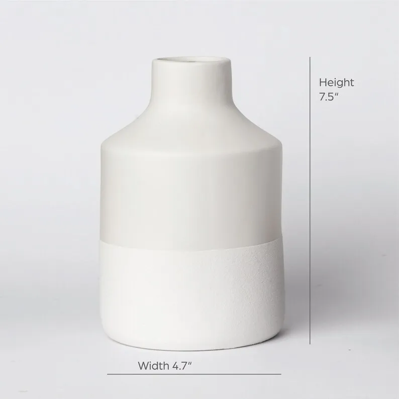 Uobobo Clear Ceramic Vases For Dry Flower Arrangement Dried Pampas Ceramic Vase Flower Arrangem