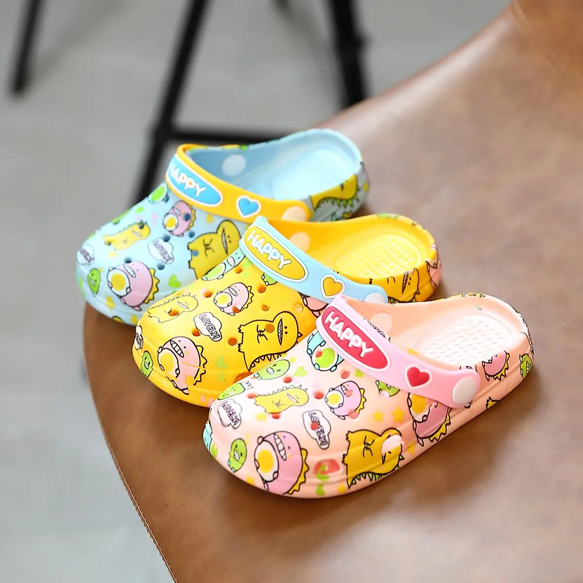 
Custom 2021 Fashion EVA Custom Summer Beach Shoes Slide Cross Footwear Kids Yeezy Slippers Kinderpantoffels 