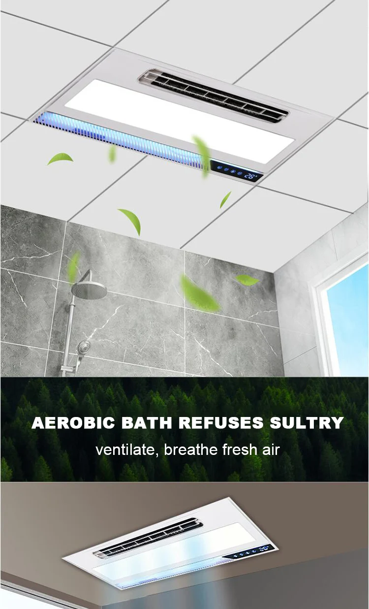 Australian certification  CE Bathroom  heater  or ceiling-mounted temperature display exhaust fan blowing lighting LED light