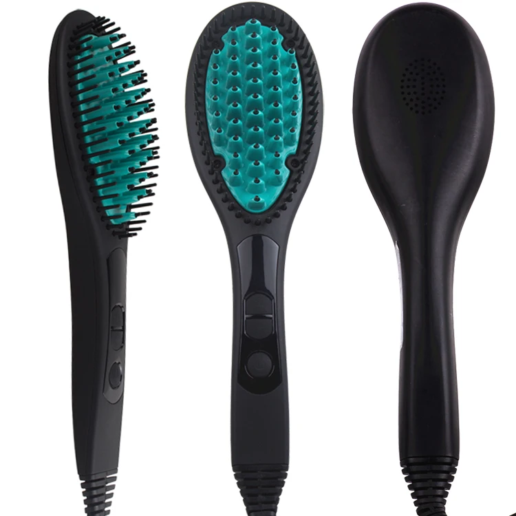 Electric Magic Ceramic Hair Brush Straightener 3-in-1 Straightening Comb with massage function