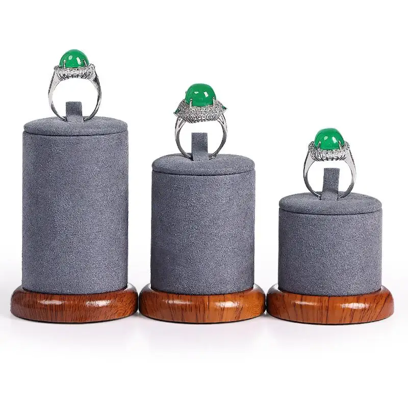 Pu Leather Jewelry Display Stand Jade Ring Holder Luxury Ring Display Stand for Jewelry Counter